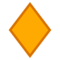 Large Orange Diamond emoji on HTC